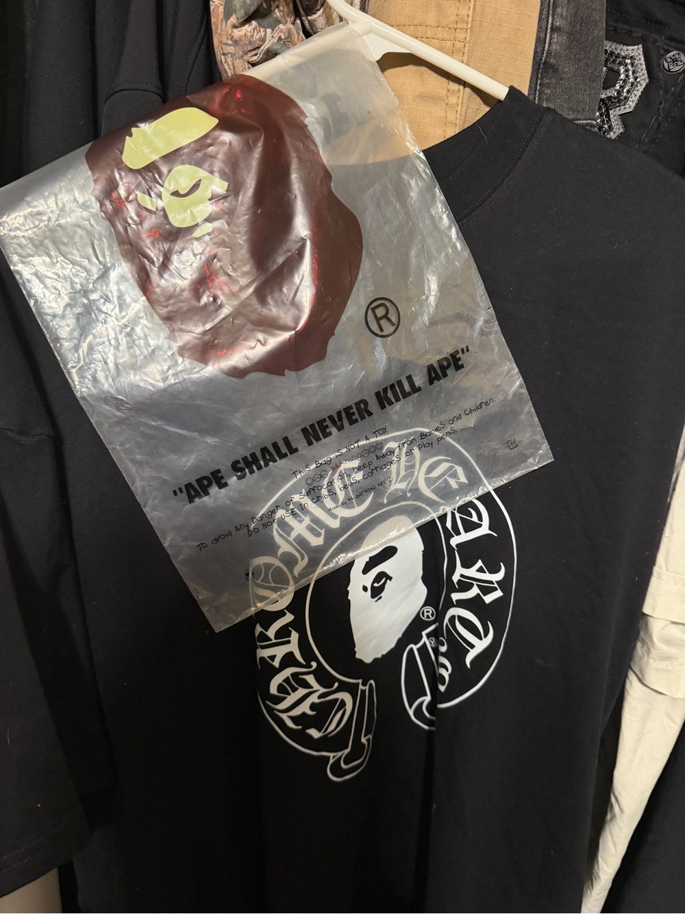 A Bathing Ape (BAPE) Black Graphic Ape Head T-Shirt